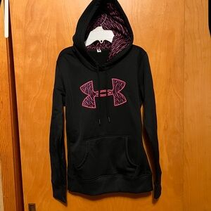 NWOT black pink under armour hoodie XS